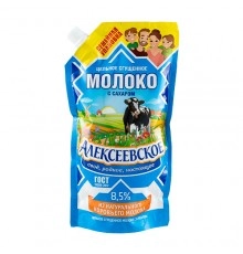 Молоко сгущ с сахаром дой-пак Алексеевское 8,5% 650 гр