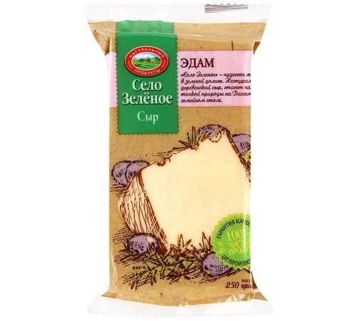 Сыр Эдам Село Зелёное 250г 45% Сыр Эдам Село Зелёное 250г 45%