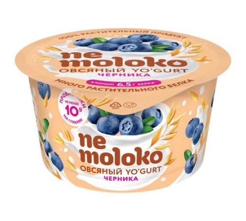 Продукт овсяный с черникой Немолоко 130гр Продукт овсяный с черникой Немолоко 130гр