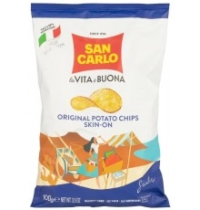 Чипсы картофельные Сан Карло по-деревенски 100гр Италия