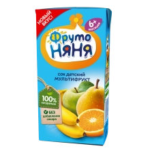 Сок мультифруктовый Фруто-Няня 0,2л