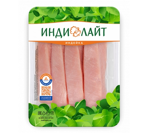 Стейк грудки индейки охлажденный Индилайт 1кг