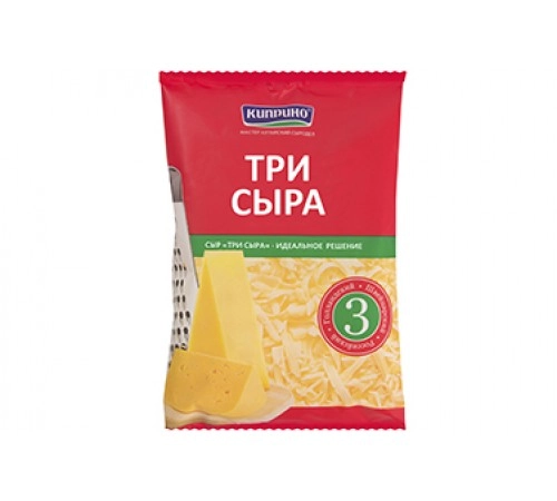 Сыр Три сыра тертый порционный Киприно 200гр