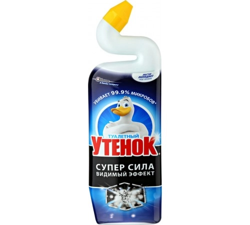 Чистящее средство Супер сила видимый эффект для унитаза Туалетный Утенок 500 мл Чистящее средство Супер сила видимый эффект для унитаза Туалетный Утенок 500 мл