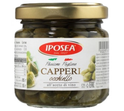 Каперсы Occhiello в уксусе Iposea 95 гр