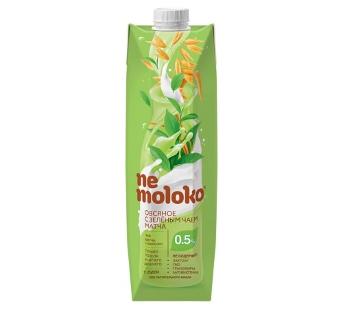 Напиток овсяный с зеленым чаем Nemoloko 1 л Напиток овсяный с зеленым чаем Nemoloko 1 л