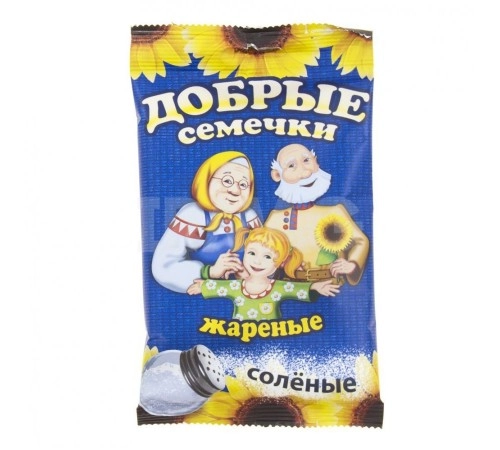Семечки подсолнечные соленые Добрые 90 гр Семечки подсолнечные соленые Добрые 90 гр
