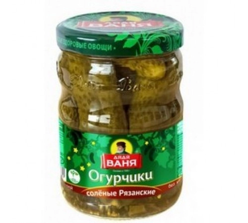 Огурцы соленые Рязанские Дядя Ваня 950гр Огурцы соленые Рязанские Дядя Ваня 950гр
