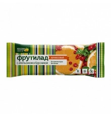 Батончик фруктовый с апельсином и брусникой Фрутилад 40гр