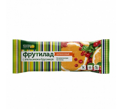Батончик фруктовый с апельсином и брусникой Фрутилад 40гр Батончик фруктовый с апельсином и брусникой Фрутилад 40гр