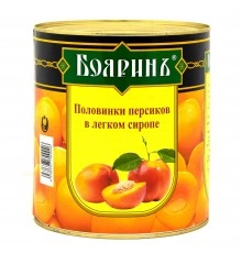 Персики половинки в легком сиропе Бояринъ 850мл