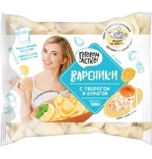 Вареники ТВОРОГ-КУРАГА  Готовим Легко 500 г