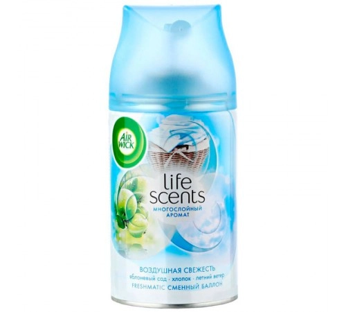 Освежитель воздуха Life Scents воздушная свежесть сменный баллон AIR WICK 250 мл Освежитель воздуха Life Scents воздушная свежесть сменный баллон AIR WICK 250 мл