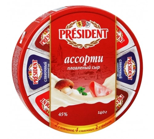 Сыр Президент круг Ассорти-2 140 гр Сыр Президент круг Ассорти-2 140 гр