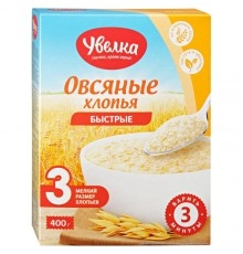Хлопья овсяные Увелка 400 гр
