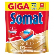 Таблетки для мытья посуды Somat Gold 72 штуки
