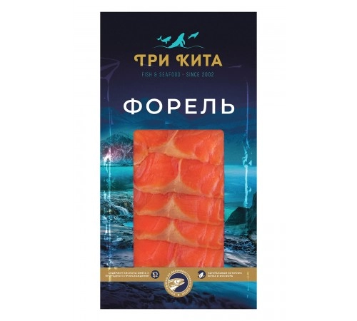 Форель ломтики с/с Три кита 100гр