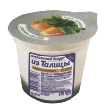 Йогурт деревенский Груша-шпинат из Талицы 130 гр 8,0%