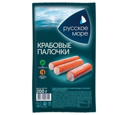 Крабовые палочки охлажденные Русское море 200 г