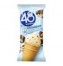 Мороженое Пломбир с арахисом, глазурью и шариками 48 копеек 93гр