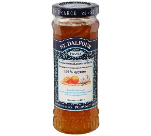 Джем апельсин+имбирь St.Dalfour 284г Джем апельсин+имбирь St.Dalfour 284г