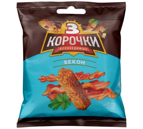 Сухарики Бекон 3 корочки 40 гр Сухарики Бекон 3 корочки 40 гр