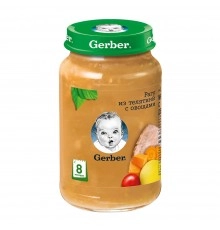 Пюре мясное Рагу из телятины с овощами Гербер 190 гр