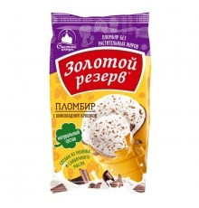 Мороженое Золотой резерв пломбир с шоколадной крошкой Снежный городок 80 гр