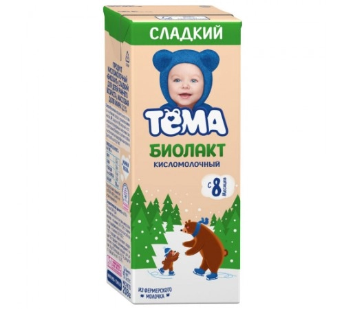Биолакт кисломолочный сладкий Тема 208г 3,2% Биолакт кисломолочный сладкий Тема 208г 3,2%