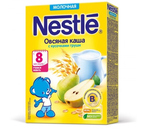 Каша овсяная с кусочками груши молочная NESTLE 220гр Каша овсяная с кусочками груши молочная NESTLE 220гр