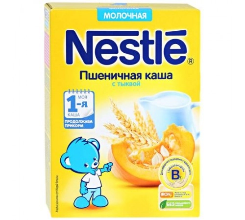 Каша пшеничная с тыквой молочная NESTLE 220гр Каша пшеничная с тыквой молочная NESTLE 220гр