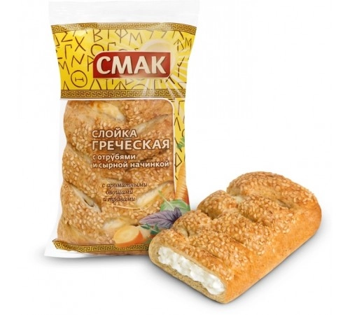 Слойка греческая с отрубями и сыром СМАК 90 гр