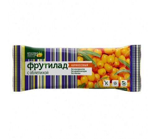 Батончик фруктовый с облепихой Фрутилад 40гр Батончик фруктовый с облепихой Фрутилад 40гр