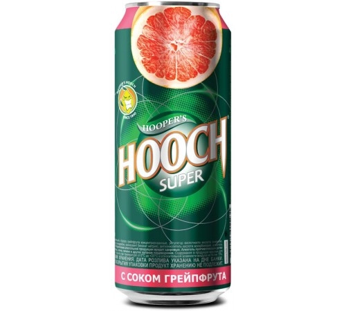 Напиток пивной Хуууч Супер с соком грейпфрута 6,5% ж/б 0,45л