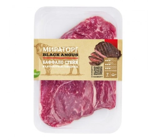 Стейк Баффало Мираторг 390гр Стейк Баффало Мираторг 390гр