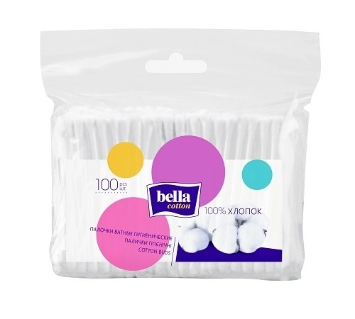Палочки ватные Bella 100 шт Палочки ватные Bella 100 шт