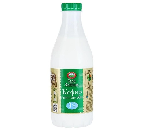 Кефир Село Зеленое 930 г 1%