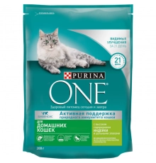 Корм для кошек с индейкой и цельными злаками Purina one 200гр
