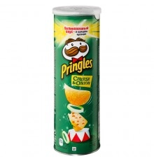 Чипсы картофельные сыр-лук Принглс 165г