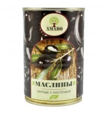 Маслины черные Амадо 300 гр