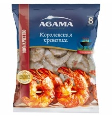 Креветки королевские № 8 сыро-мороженые  Агама 850 гр