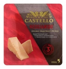 Сыр твердый Reggianido пармезан выдержка 6 месяца Castello 150гр 33%