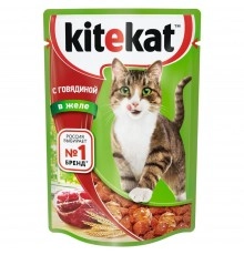 Корм для кошек Говядина желе Китикет 85гр