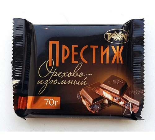 Шоколад молочный Престиж орехово-изюмный Рахат 70г Шоколад молочный Престиж орехово-изюмный Рахат 70г
