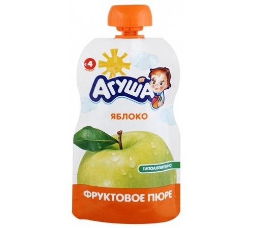Пюре фруктовое яблоко Агуша 90гр Пюре фруктовое яблоко Агуша 90гр