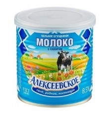 Молоко сгущенное ж/б Алексеевское 8,5% 380 гр