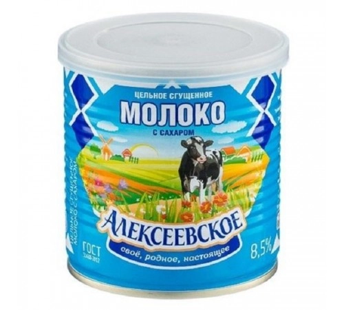 Молоко сгущенное ж/б Алексеевское 8,5% 380 гр