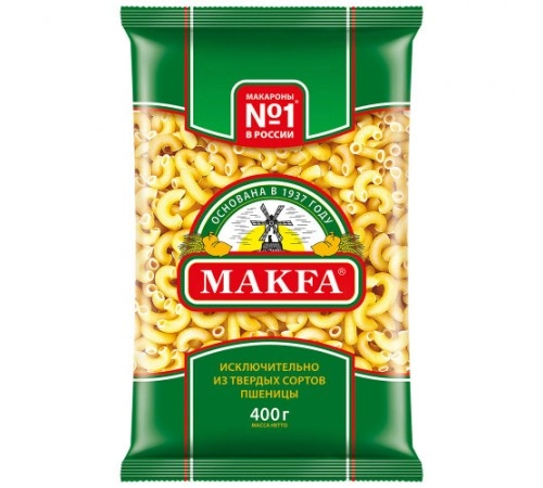 Макароны рожки Макфа 400г Макароны рожки Макфа 400г