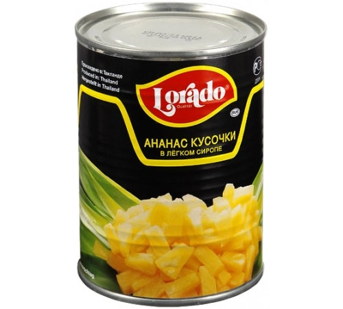Ананасы кусочки Lorado 565 гр