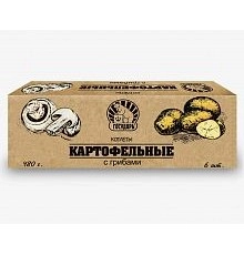 Котлеты картофельные с грибами замороженные Государь 480 гр